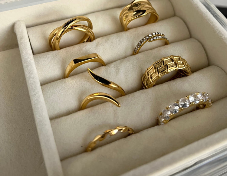 18k gold plated rings