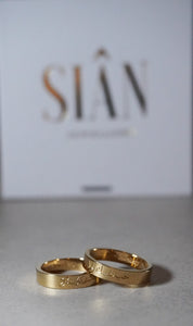 Sian jewellery arabic affirmation text rings