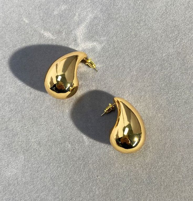 Nova Gold Drop Huggies, gold drop huggie earrings