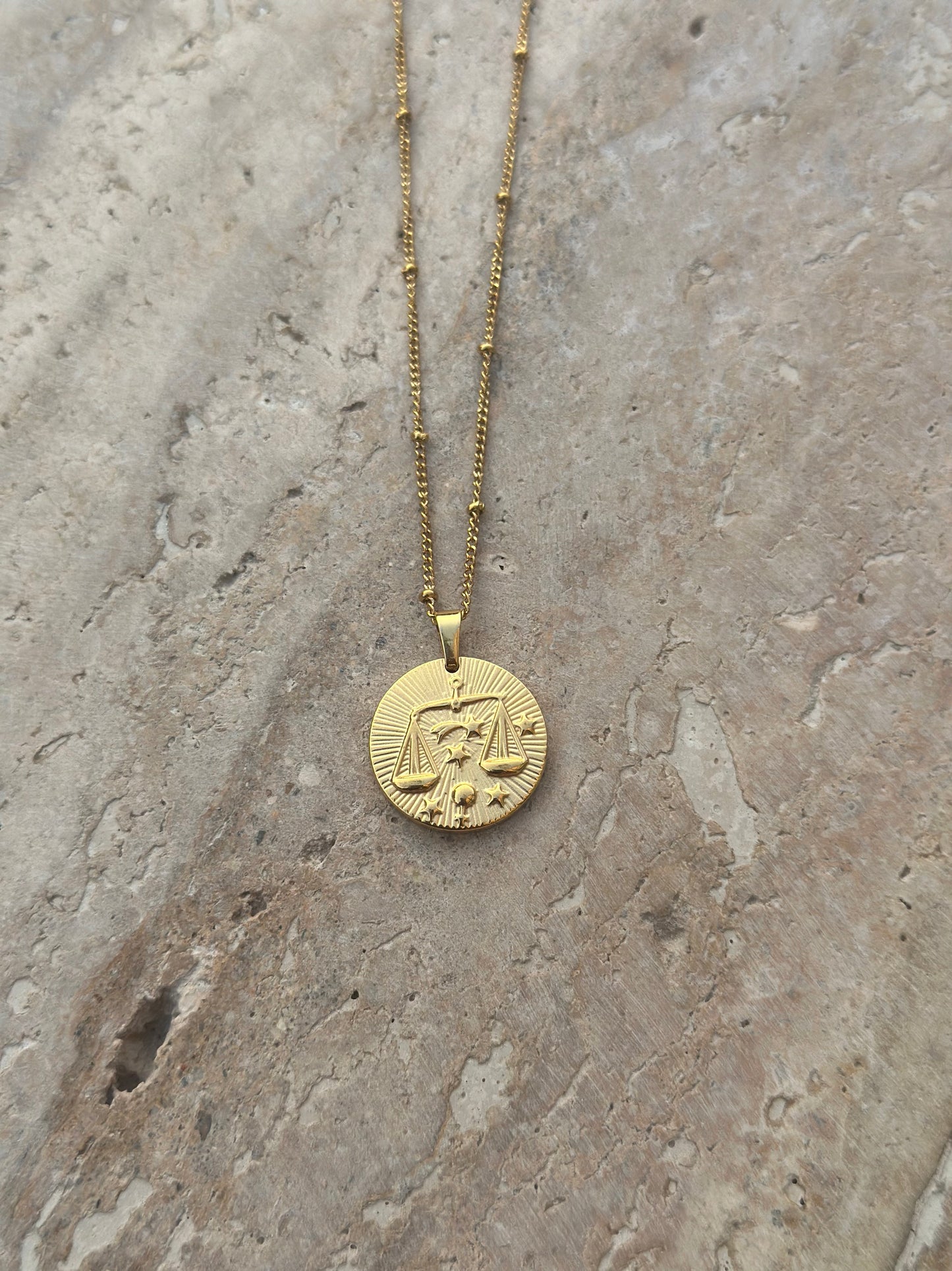 Zodiac Coin Pendant Necklace