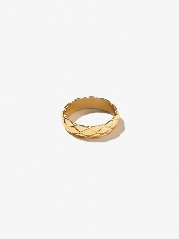 nora quilted gold ring 