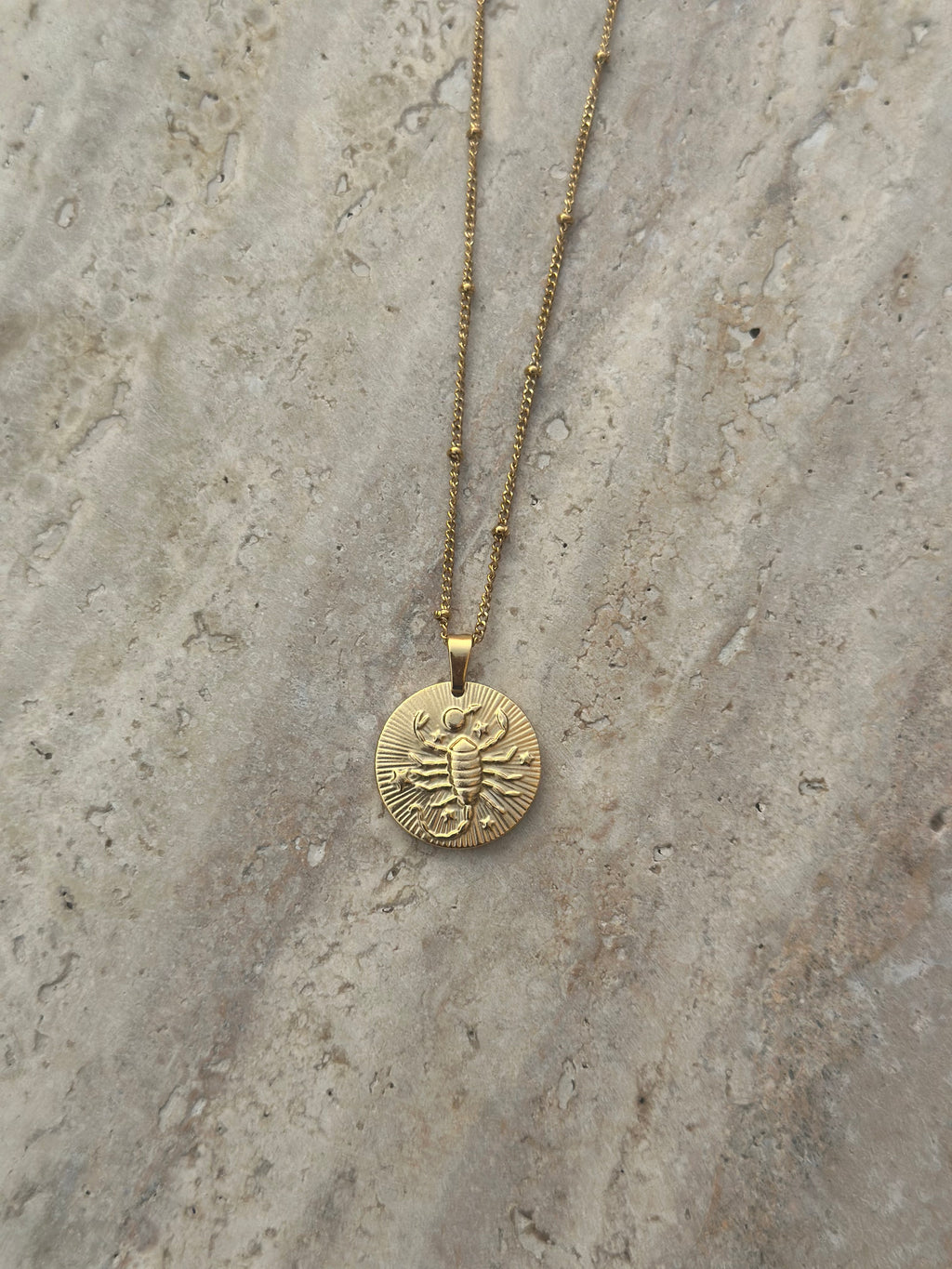 Scorpio Zodiac sign pendant necklace