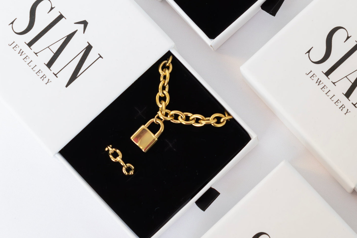 gold pendant bracelet and ring gift set 