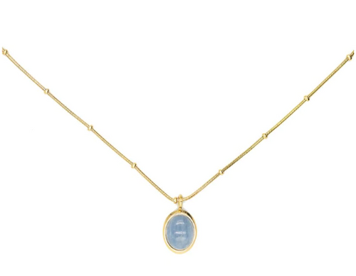 Aura Pendant Gold Necklace, 18k gold plated