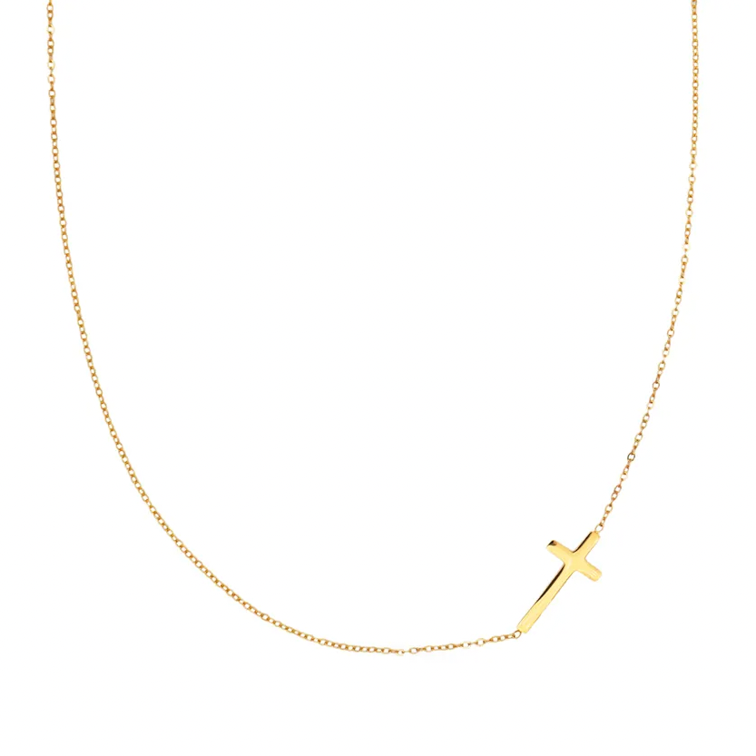 Gold Cross choker necklace