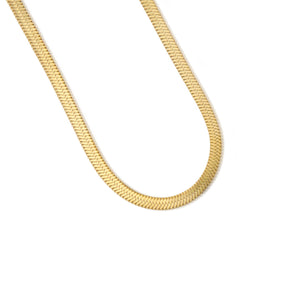 18k Gold Plated Herringbone Necklace