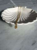Mini Paris Padlock Necklace, 18k gold plated