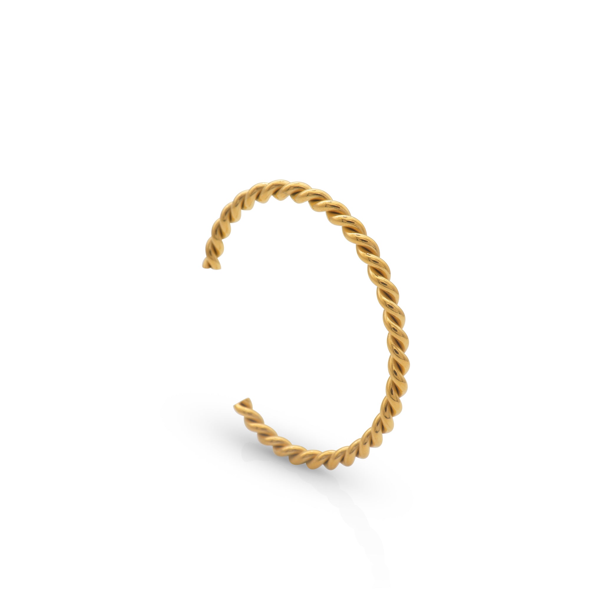 Twisted 18k gold rope bangle