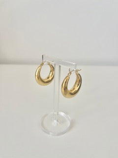 Gold plated hoop earrings 