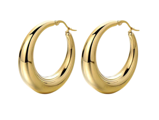 18k gold plated hoop earrings