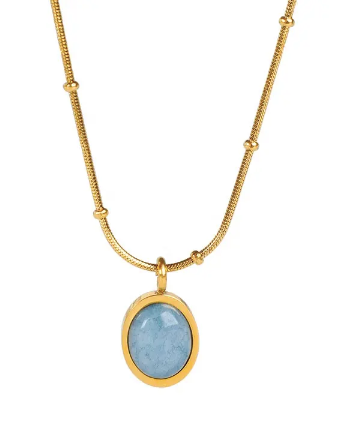 Aura Pendant Gold Necklace