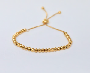 Gold beaded bracelet